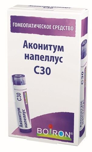 Купить Аконитум напеллус с30 гомеопатический монокомпонентный препарат растительного происхождения 4 гр гранулы гомеопатические цена