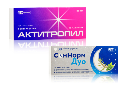 Набор для здорового сна и дневной продуктивности: Актитропил №60 + СонНорм Дуо №30 со скидкой