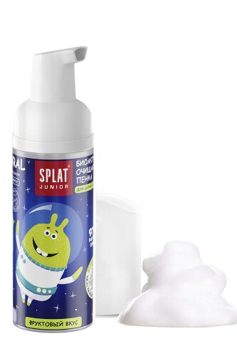 Splat junior magic foam пенка для полости рта кальций и молочные ферменты 50 мл