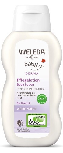 Купить Weleda baby derma молочко для гиперчувствительной кожи тела с алтеем 200 мл цена