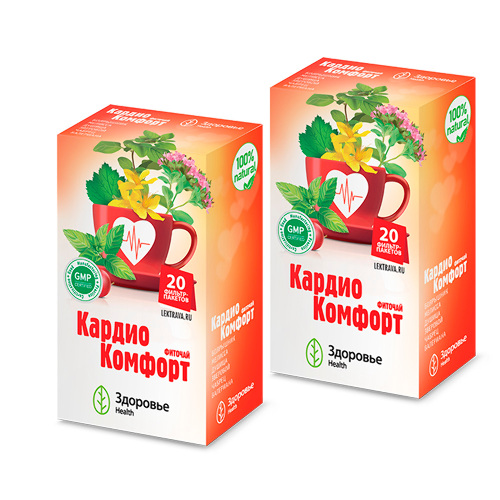 Набор 1+1 ФИТОЧАЙ КАРДИО КОМФОРТ фильтр-пакеты