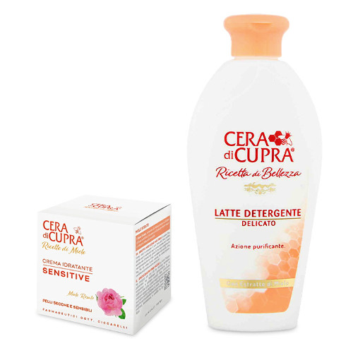 НАБОР CERA DI CUPRA КРЕМ ДЛЯ ЛИЦА ДЛЯ СУХОЙ И ЧУВСТВИТЕЛЬНОЙ КОЖИ УВЛАЖНЯЮЩИЙ И МОЛОЧКО ДЛЯ ЛИЦА ПО ВЫГОДНОЙ ЦЕНЕ!