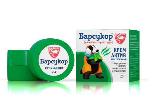 Форте крем-актив массажный barsucor 25 гр