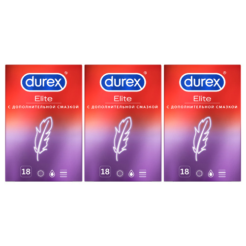 Набор Презервативы Durex Elite (сверхтонкие) Презервативы 18 x3