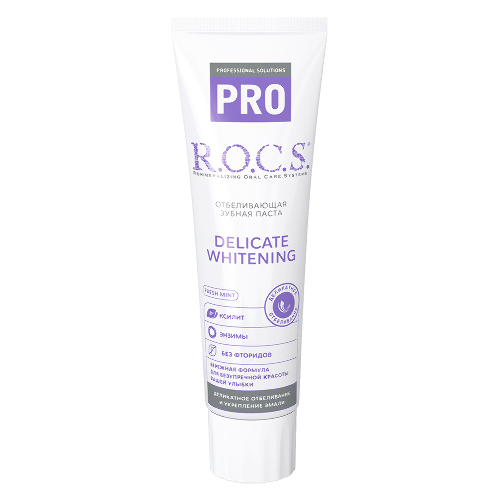 Rocs зубная паста pro fresh mint деликатное отбеливание 135 гр