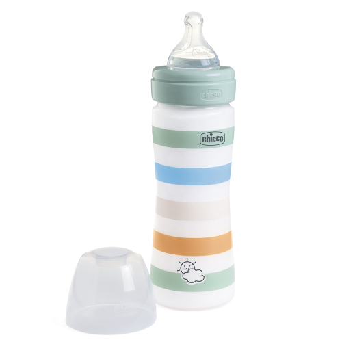 Chicco well-being бутылочка для кормления соска силиконовая 2+ 250 мл/boy