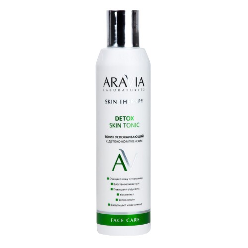 Купить Aravia laboratories тоник успокаивающий с детокс-комплексом detox skin tonic 200 мл цена