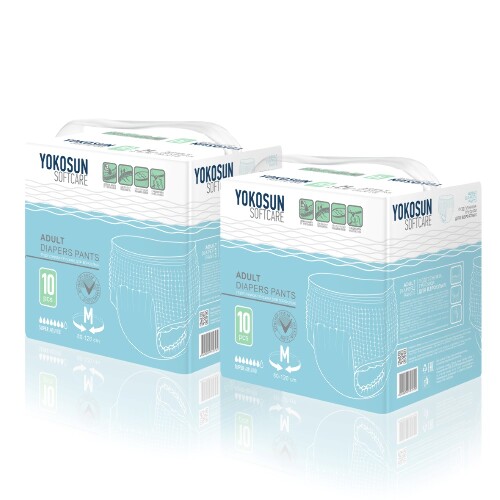 Купить Yokosun подгузники-трусы для взрослых размер m (объем талии 80-120 см) 10 шт. по цене 766 руб в Москве Yokosun подгузники-трусы для взрослых размер m (объем талии 80-120 см) 10 шт.
