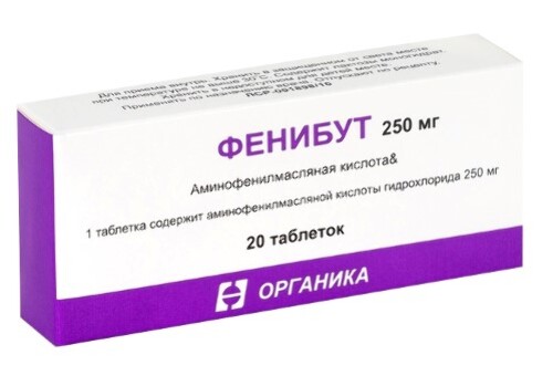 Купить Фенибут 250 мг 20 шт. таблетки цена