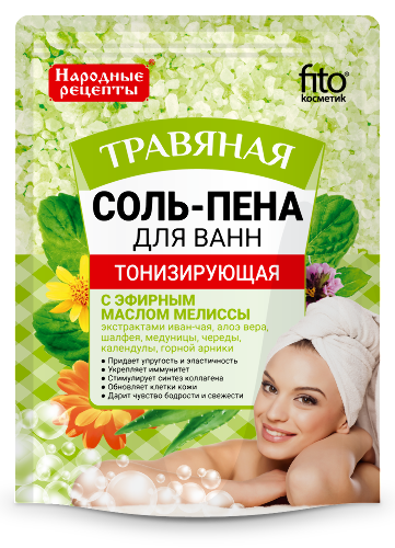 Купить Fito косметик народные рецепты соль-пена для ванн тонизирующая травяная 200 гр цена