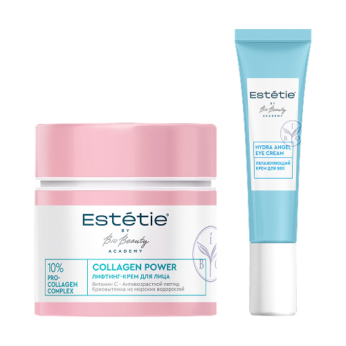 Набор ESTETIE ЛИФТИНГ И УВЛАЖНЕНИЕ со скидкой до 20% (лифтинг-крем для лица COLLAGEN POWER 45мл+крем для век увлажняющий 15мл)