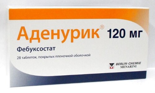 Купить Аденурик 120 мг 28 шт. таблетки, покрытые пленочной оболочкой цена