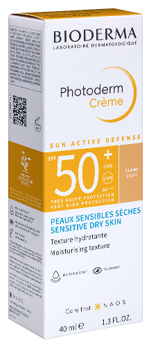 Bioderma photoderm claire тональный крем солнцезащитный spf 50+ 40 мл/светлый оттенок