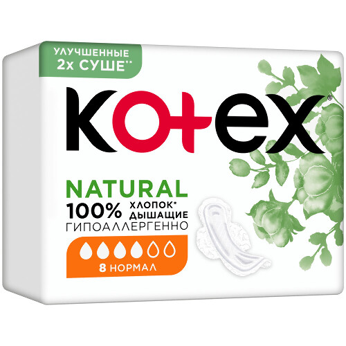 KOTEX ПРОКЛАДКИ NATURAL НОРМАЛ