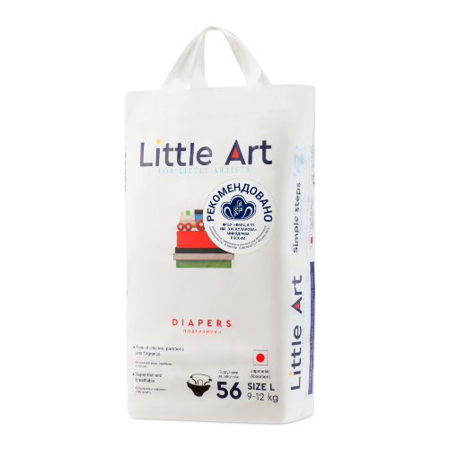 Купить Little art подгузники детские размер l 9-12 кг 56 шт. цена