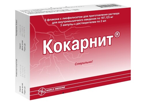 Кокарнит 187,125 мг лиофилизат для приготовления раствора ампулы 3 шт.