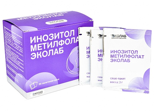 Купить Инозитол метилфолат эколаб 30 шт. порошок пакет по 3 гр цена