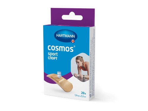 Пластырь cosmos sport (спорт) нестерильно 1,9х7,2 см 20 шт.