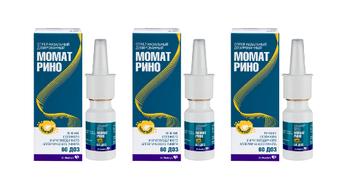 Набор Момат рино 50 мкг/доза 60 доз спрей назальный из 3 уп со скидкой