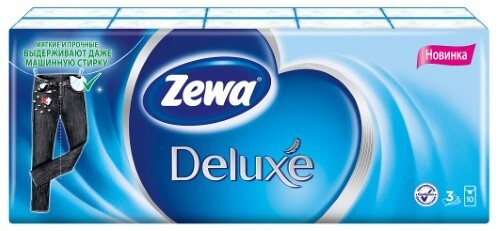 Купить Zewa платочки носовые делюкс 10 шт. х 10 цена