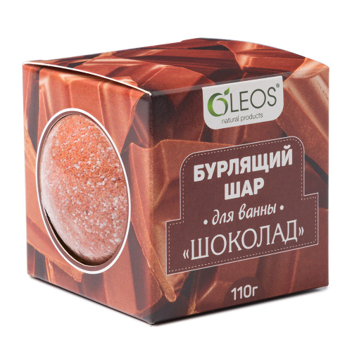 Oleos шар бурлящий для ванн шоколад 110 гр