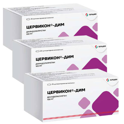 Набор Цервикон-дим 0,1 №25 супп ваг из 3 уп со скидкой