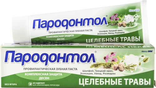 Зубная паста целебные травы 124 гр