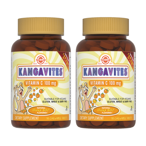 Набор Solgar Кангавитес с витамином С д/дет №90 жевательные из 2 уп со скидкой