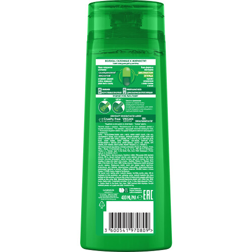Garnier fructis огуречная свежесть укрепляющий шампунь 400 мл