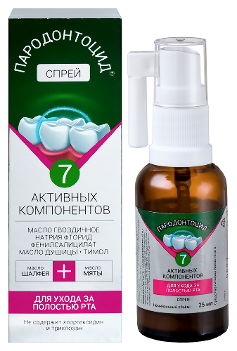 Пародонтоцид спрей для гигиены полости рта 25 мл