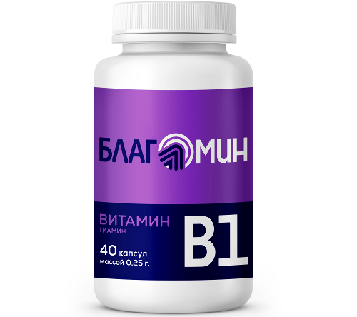 Купить Благомин витамин в 1 (тиамин) 40 шт. капсулы массой 0,25 г цена