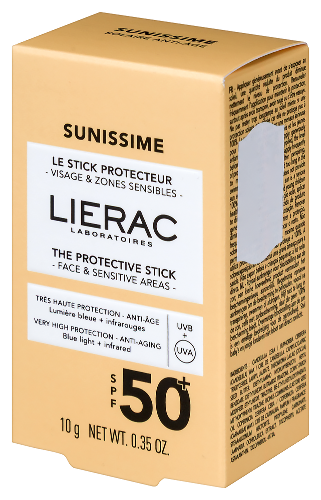Lierac sunissime стик для лица и чувствительных зон солнцезащитный spf50+ 10 гр