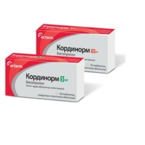 Кординорм 10 мг 30 шт. таблетки, покрытые пленочной оболочкой