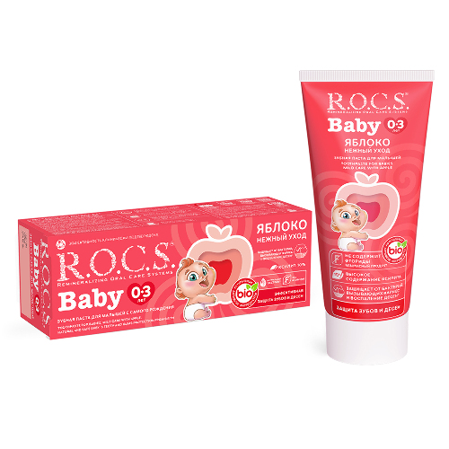 Rocs зубная паста baby яблоко 45 гр