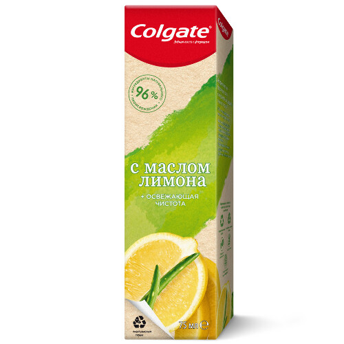 Colgate зубная паста освежающая чистота с маслом лимона 75 мл