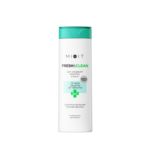 Купить Mixit fresh&clean шампунь-бальзам 2 в 1 против перхоти 400 мл цена