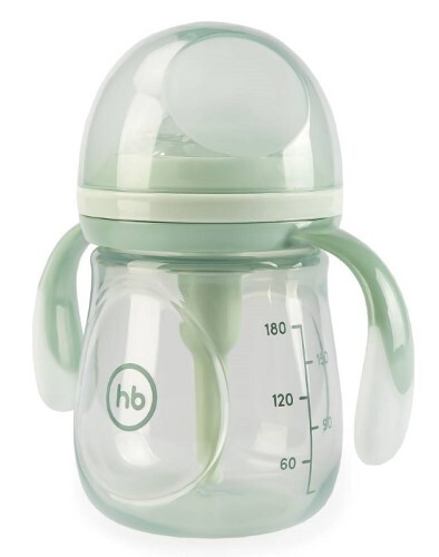 Купить Happy baby бутылочка для кормления с ручками антиколиковая с силиконовой соской с широким горлом 0+ 180 мл цена