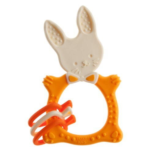 Roxy-kids универсальный прорезыватель bunny teether 3+/горчичный