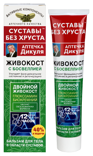Аптечка дикуля живокост босвелия 12 натуральных активных компонентов бальзам для тела 125 мл