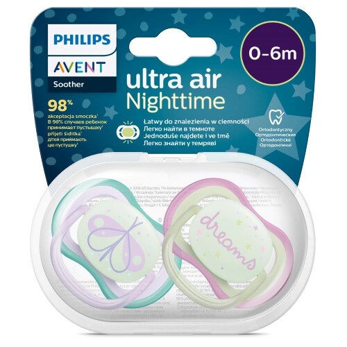 AVENT СОСКА-ПУСТЫШКА СИЛИКОНОВАЯ ULTRA AIR NIGHT 0-6МЕС N2