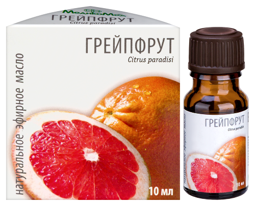 Масло эфирное грейпфрут 10 мл в индивидуальной упаковке