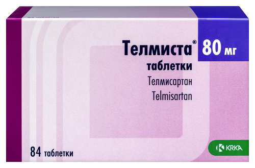 Купить Телмиста 80 мг 84 шт. таблетки по цене 1099 руб в Москве Телмиста 80 мг 84 шт. таблетки