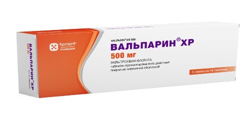 Вальпарин хр 500 мг 30 шт. таблетки пролонгированные покрытые пленочной оболочкой