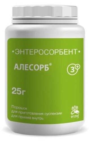 Купить Erzig энтеросорбент 25 гр порошок цена