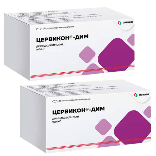 Набор Цервикон-дим 0,1 №25 супп ваг из 2 уп со скидкой
