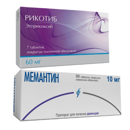 Набор Рикотиб 60мг 7 шт. + Мемантин 10 мг 90 шт. по специальной цене