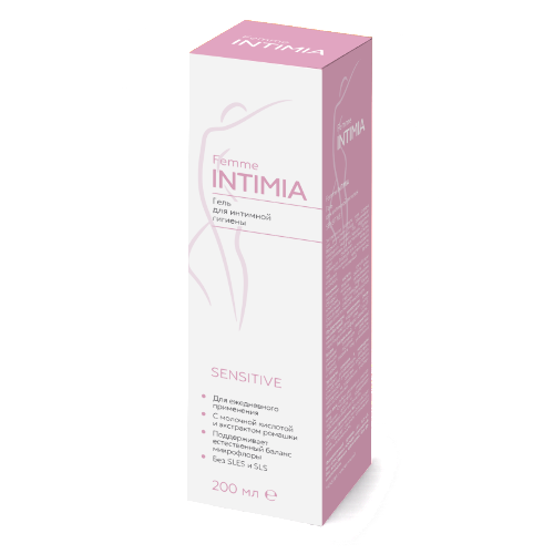 Femme intimia гель для интимной гигиены sensitive 200 мл