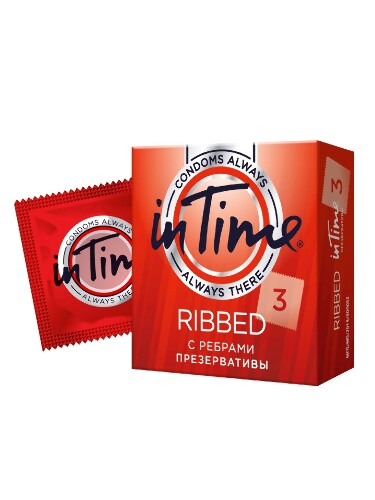 Презервативы из натурального латекса ribbed 3 шт.