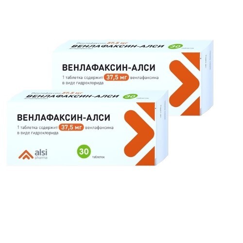 Купить Венлафаксин-алси 37,5 мг 30 шт. таблетки цена