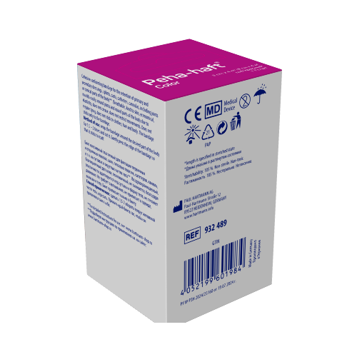 Бинт peha-haft color 8 смх4 м/красный когезивный эластичный фиксирующий